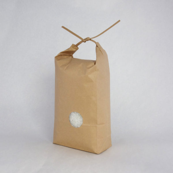 送料無料（一部地域を除く） 米袋 新袋 おにぎり 窓明紐付き 3kg用 1枚